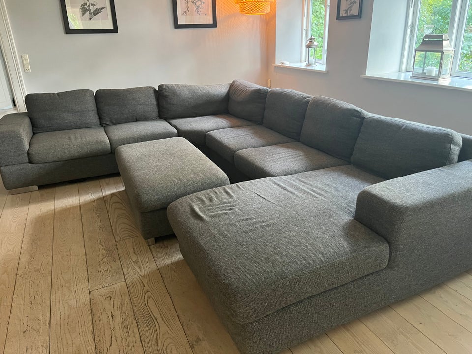 Hjørnesofa polyester 7 pers