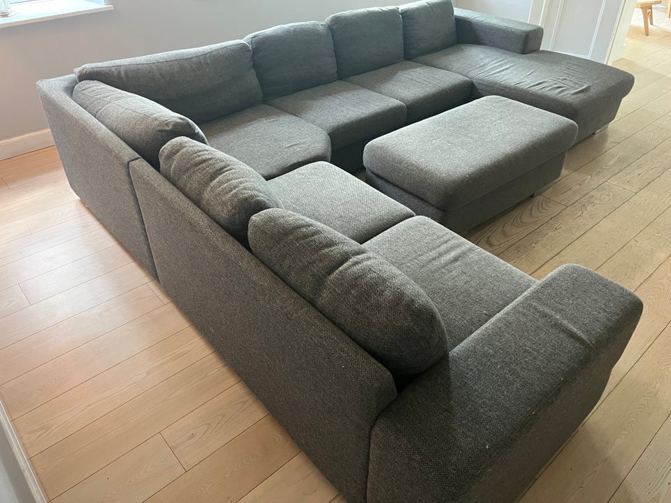 Hjørnesofa polyester 7 pers