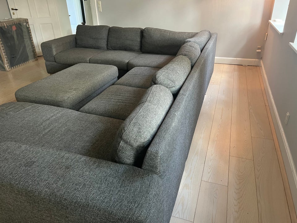 Hjørnesofa polyester 7 pers