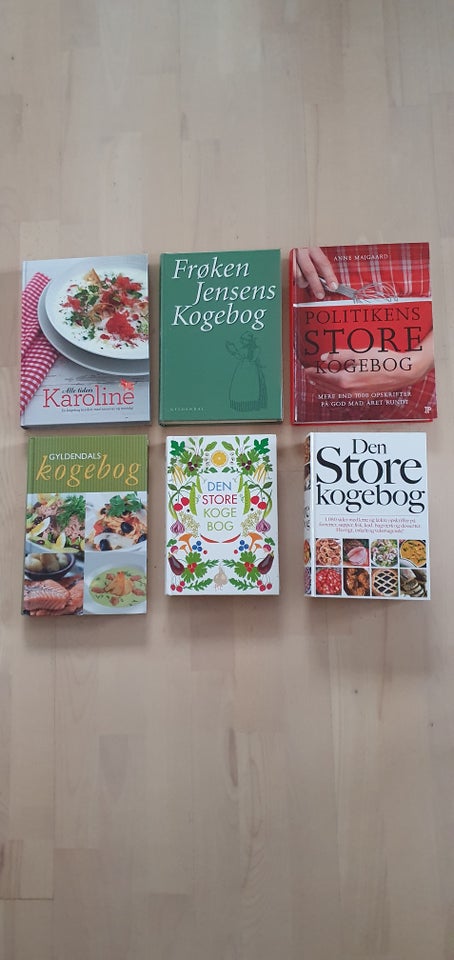 Seks store kogebøger, emne: mad og