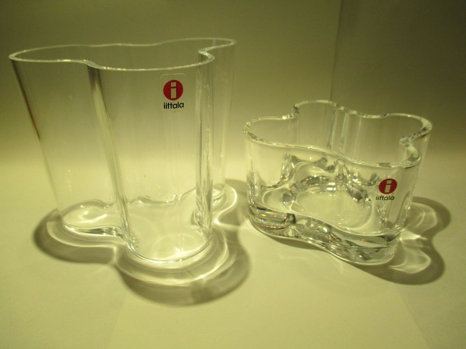 Glas Vase og fyrfadsstage