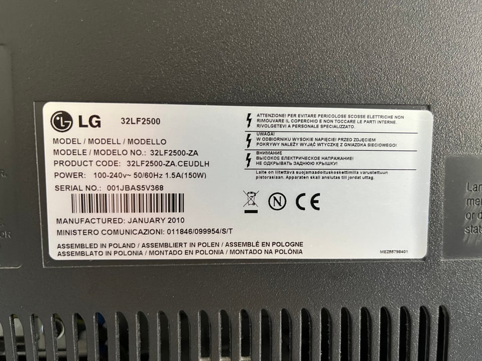 LG, 32LG2500, 32"