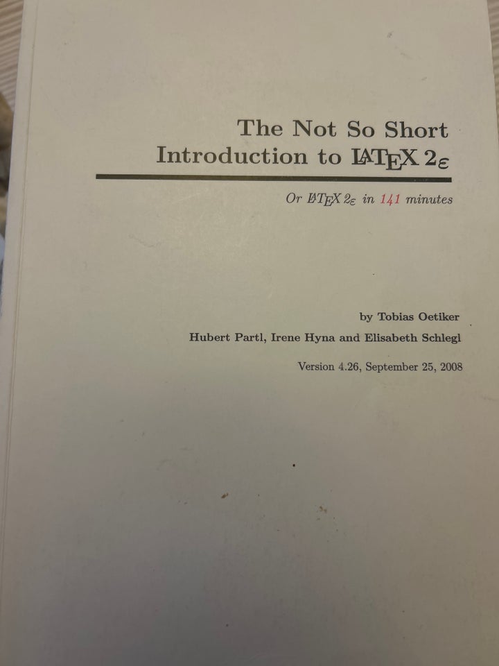 The not se short introduction to