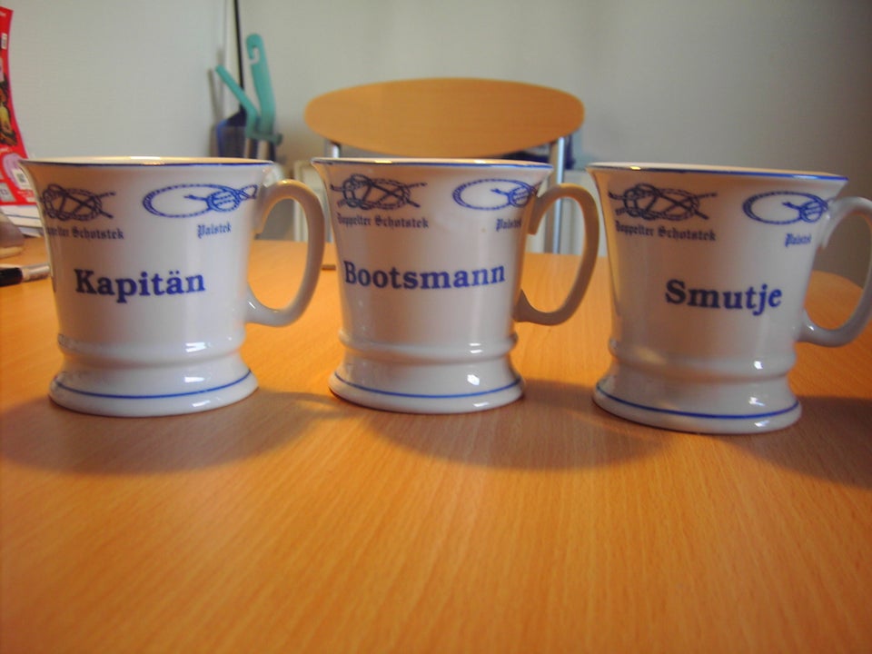 3 maritime Kaffekrus med 9