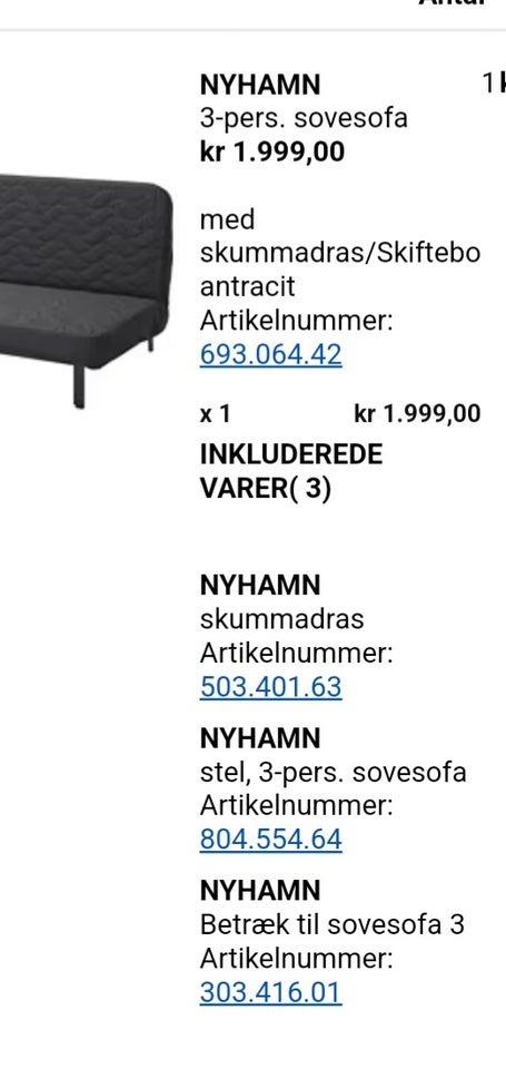 Sovesofa, IKEA