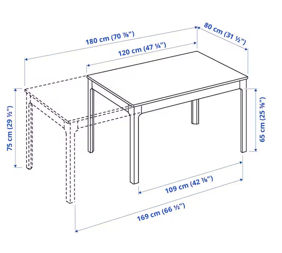 Spisebord, Træfiner, Ikea