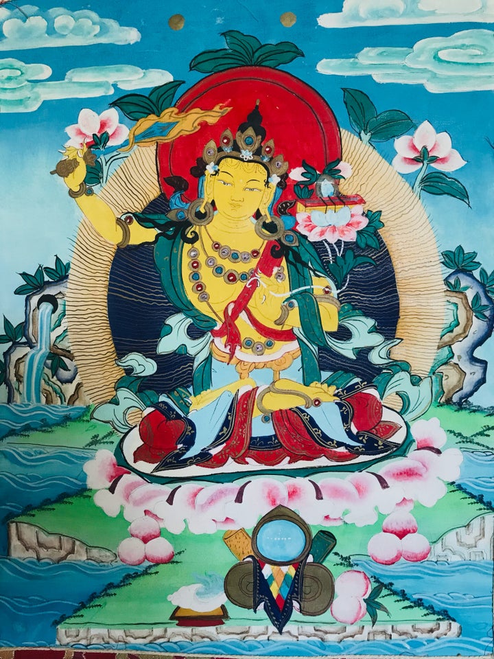 Gouache Buddha motiv: