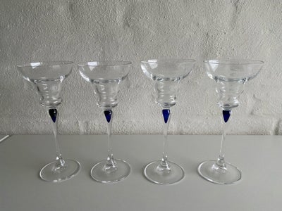 Glas Lysestager Blå Safir/dråbe