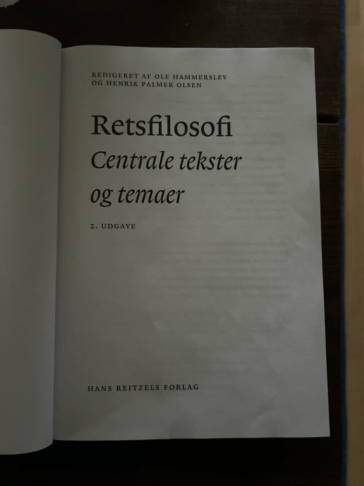 Retsfilosofi - centrale tekster og