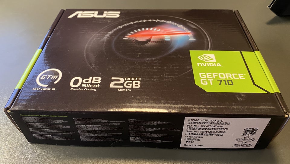 GeForce GT710 asus, 2 GB RAM,