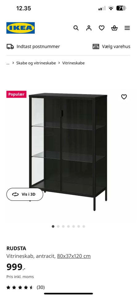 Vitrineskab IKEA