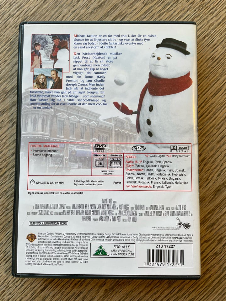 Jack Frost, DVD, familiefilm