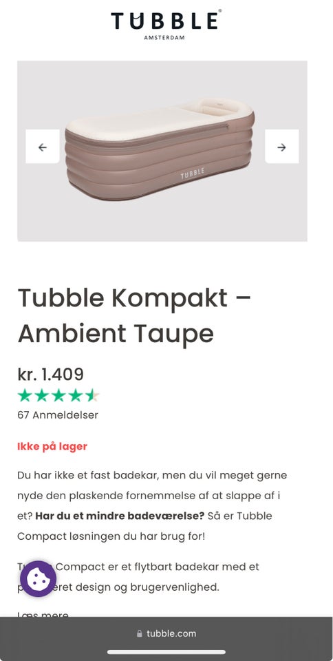 Badekar, Tubble