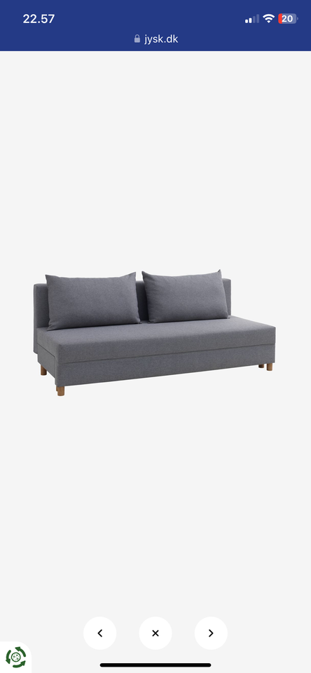 Sovesofa Jysk  b: 130 l: 192 h: 83