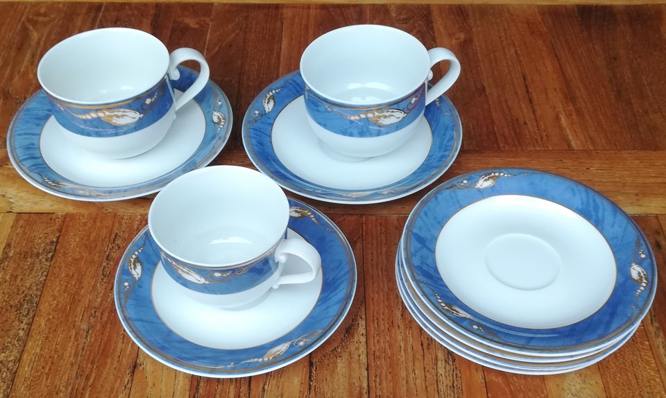 Porcelæn Kop - tallerken - Blå