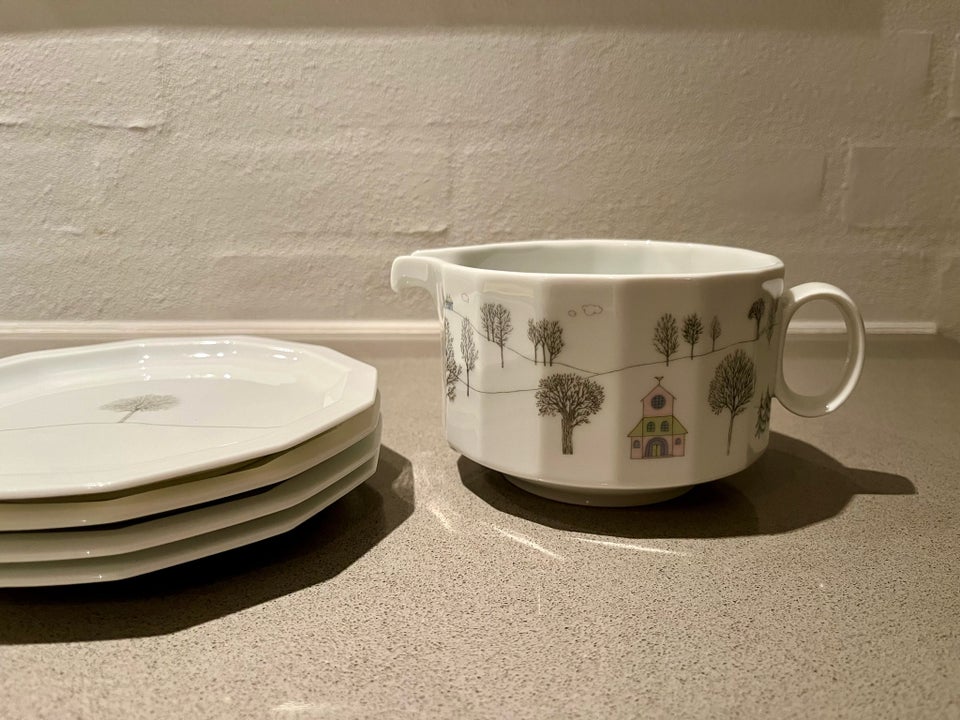 Porcelæn Tallerken Kande