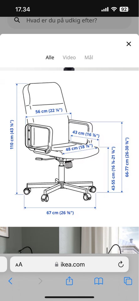 Kontorstol Ikea Renberget