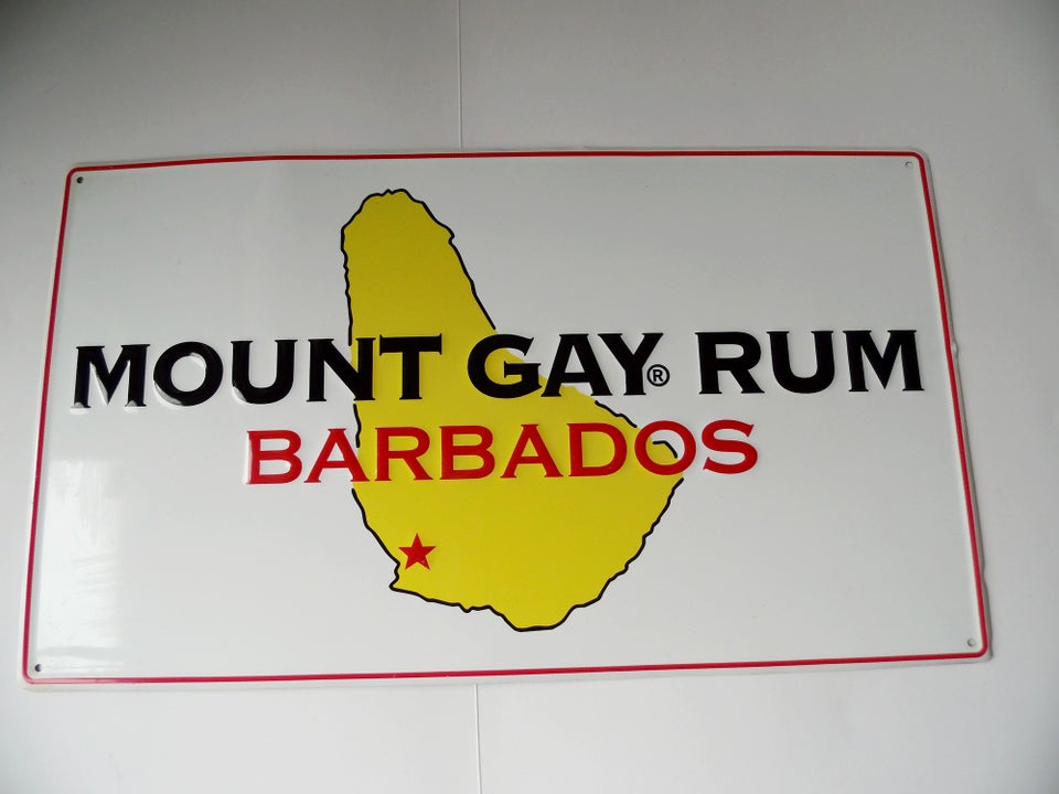 Skilte, Mount Gay Rum Barbados