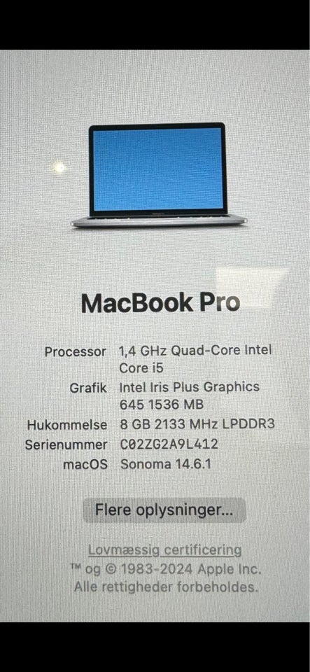 MacBook Pro, 13", velholdt