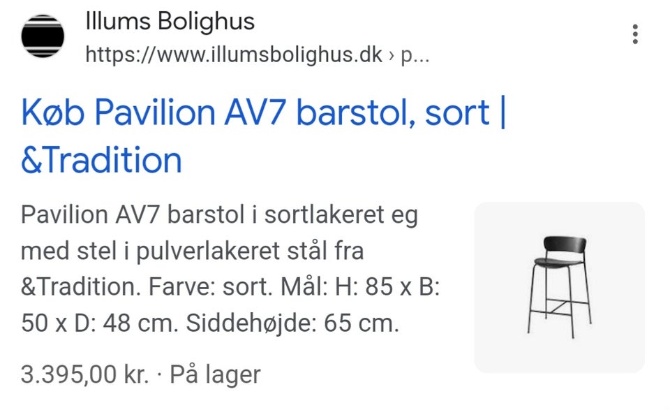 Barstol, Pavillon AV7