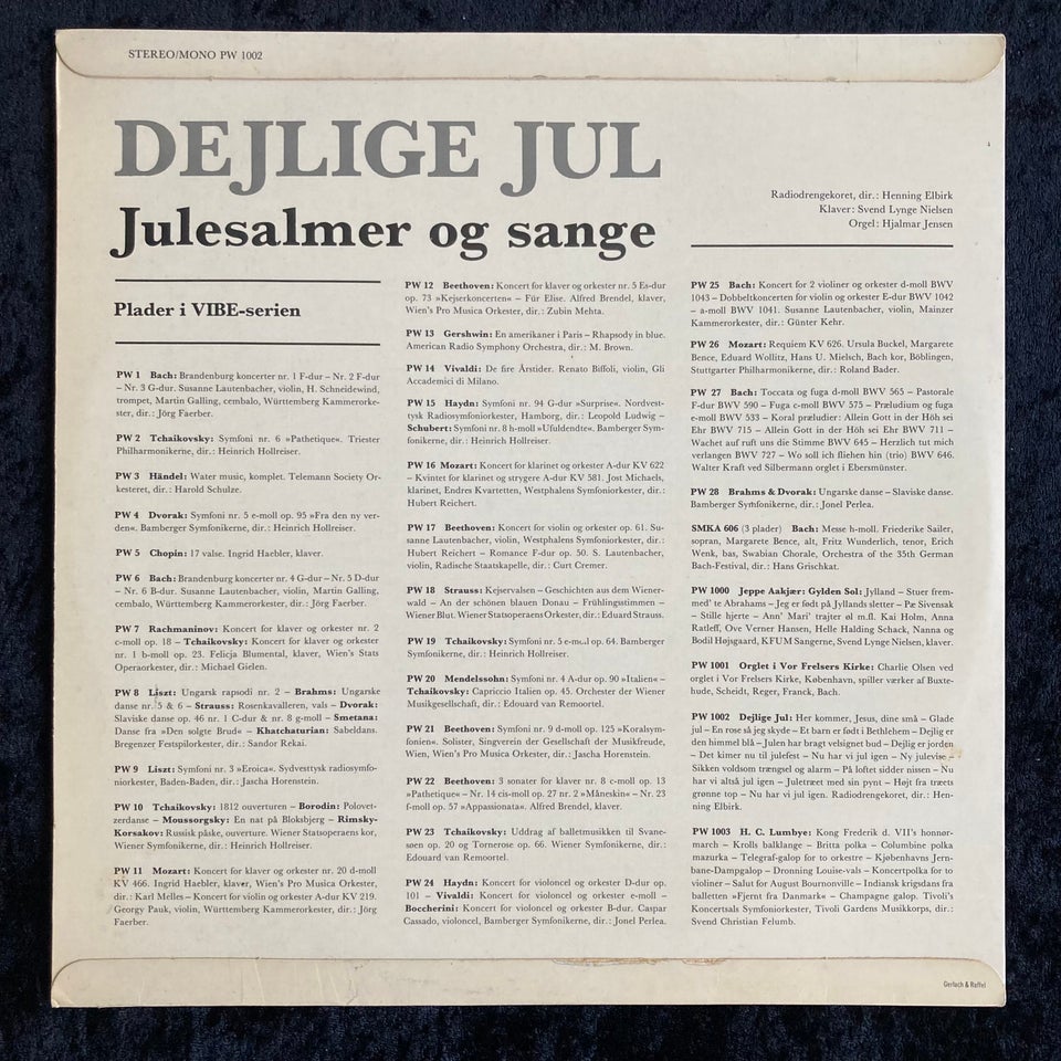 LP, Radiodrengekoret, Dejlige Jul