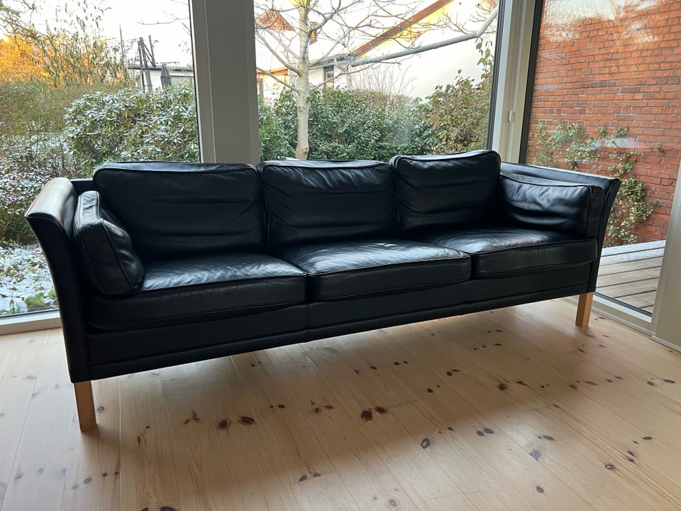 Sofa, læder, 3 pers.