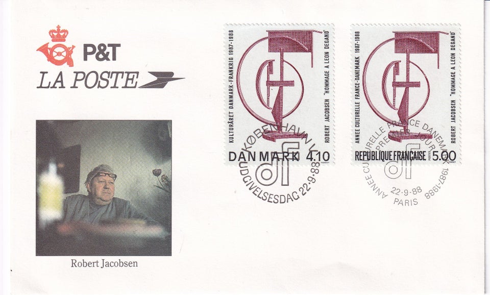 Danmark, stemplet, FDC