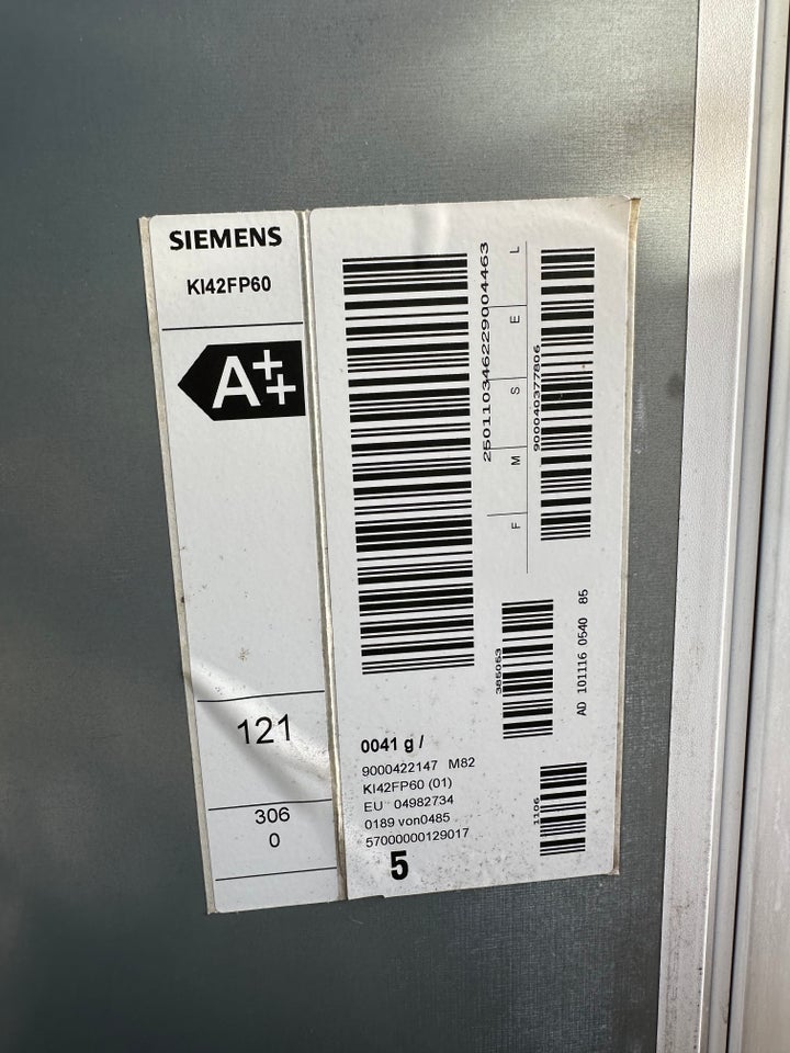 Andet køleskab, Siemens K142FP60,