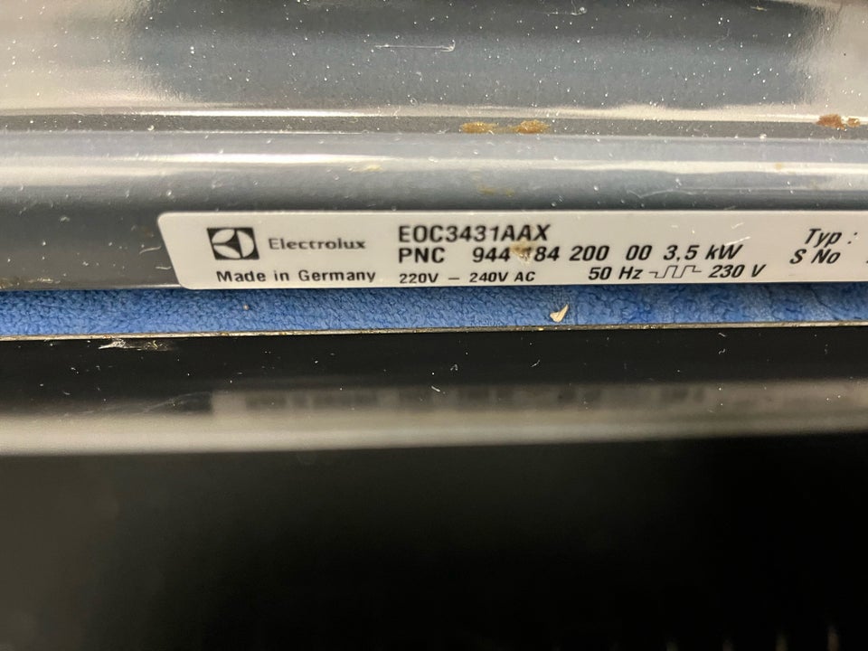 Indbygningsovn, Electrolux