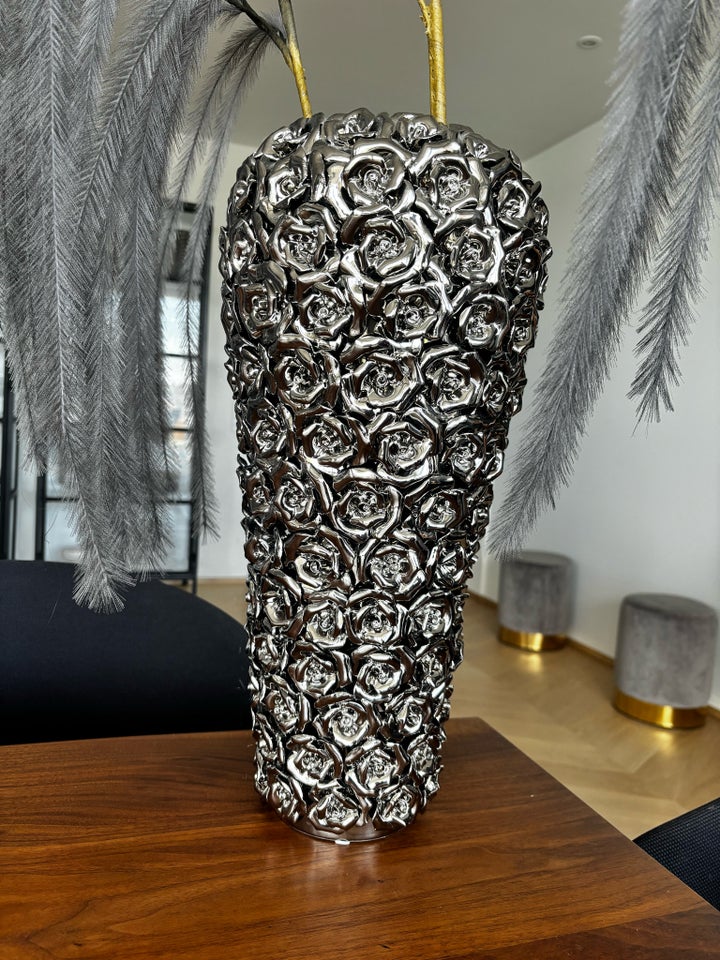 Kare Vase - sølv roser, Kare Design