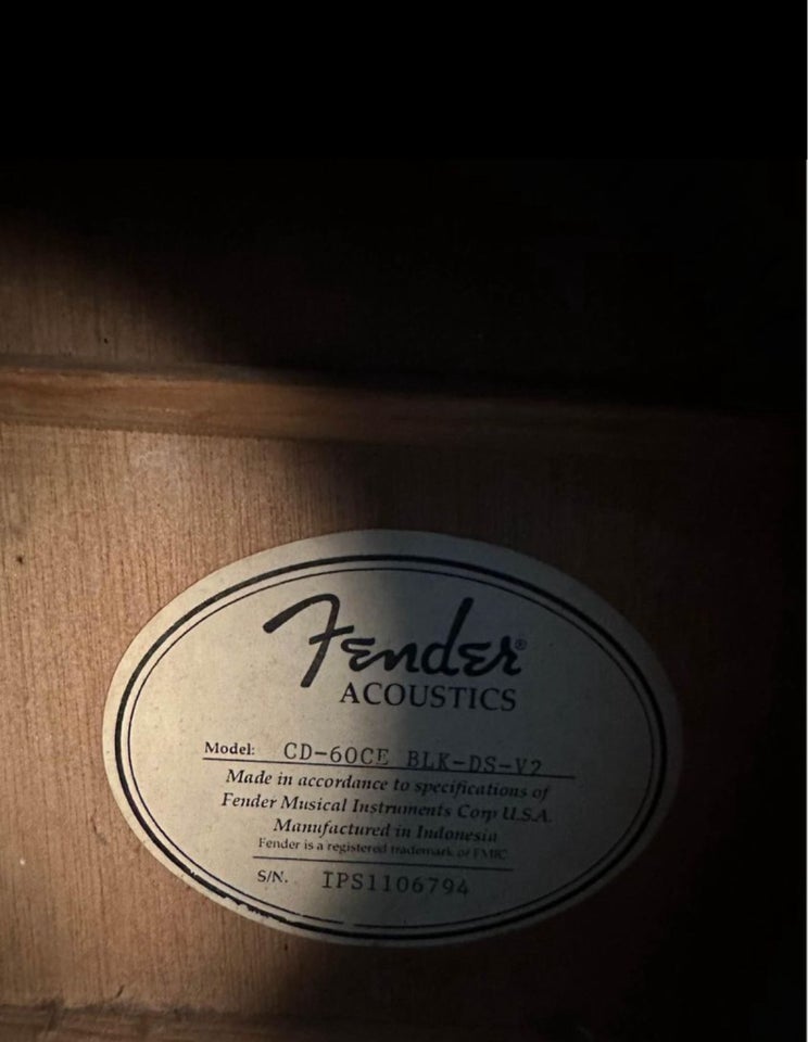 Western, Fender CD 60CE