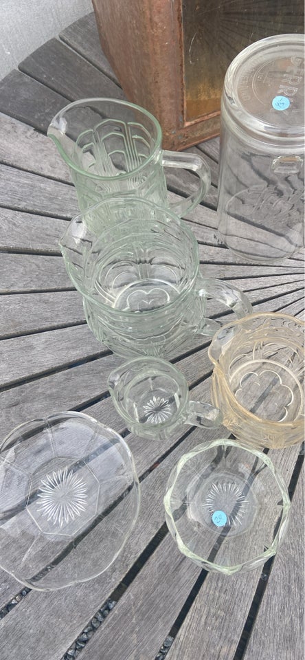 Glas Gamle glaskander  glasskål