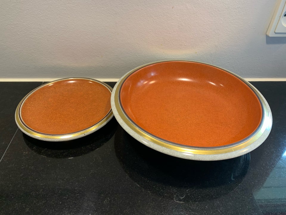 Porcelæn Krakelé skåle i orange /