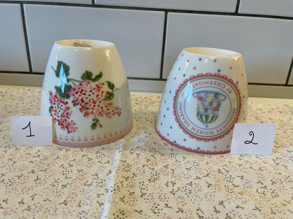 Porcelæn, Lattekopper , Greengate