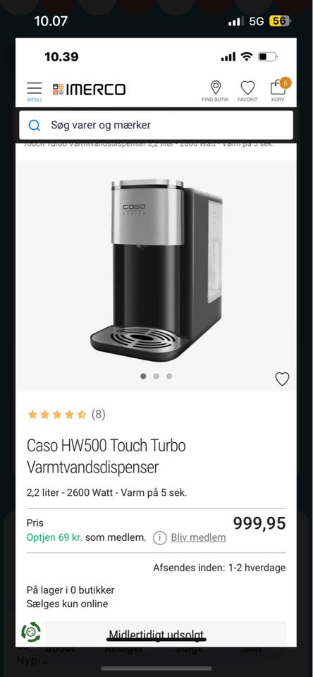 Varmevanddispenser, Casa