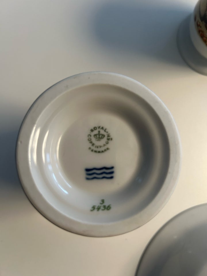 Porcelæn, 3skåle og 3 krus, Royal