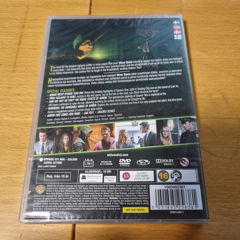 Arrow Sæson 2, DVD, TV-serier