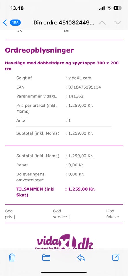 Havelåge VidaXL b: 300 h: 200