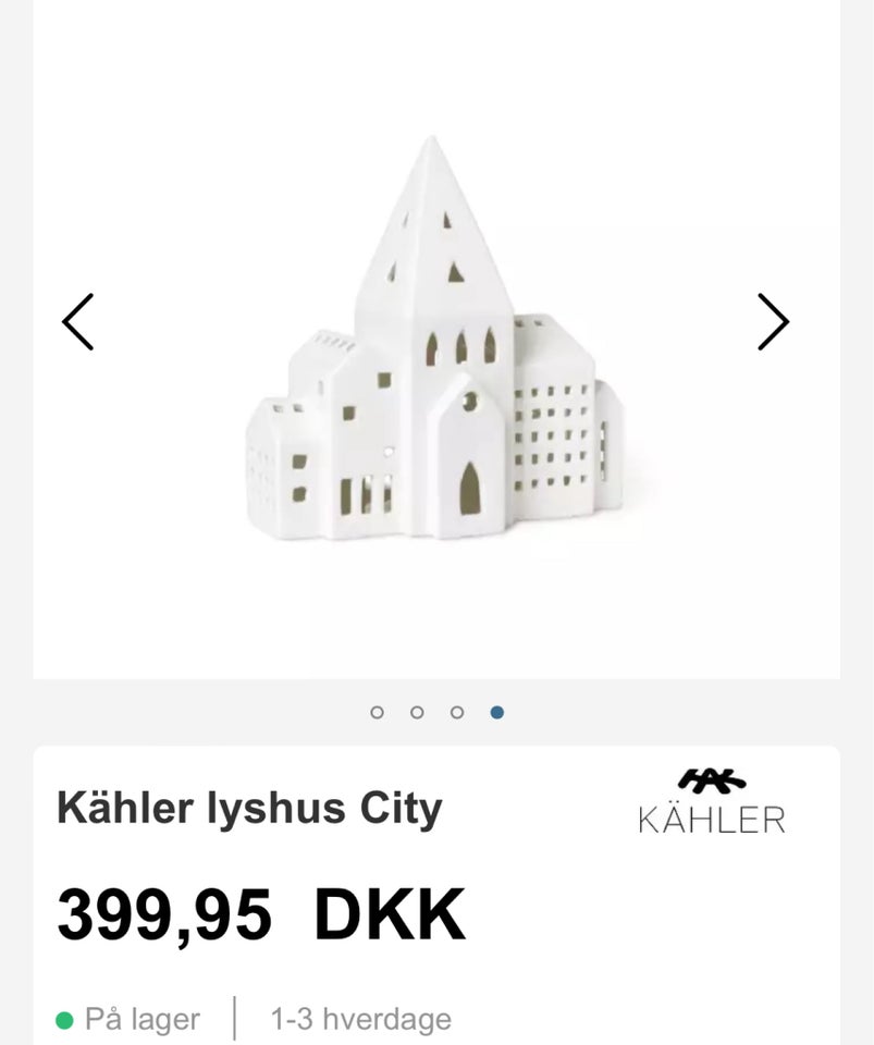 Porcelæn Lyshus Kähler City