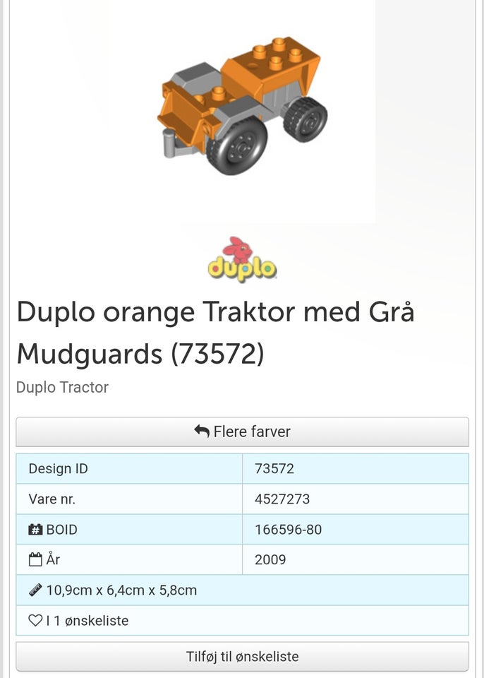 Lego Duplo, Traktor