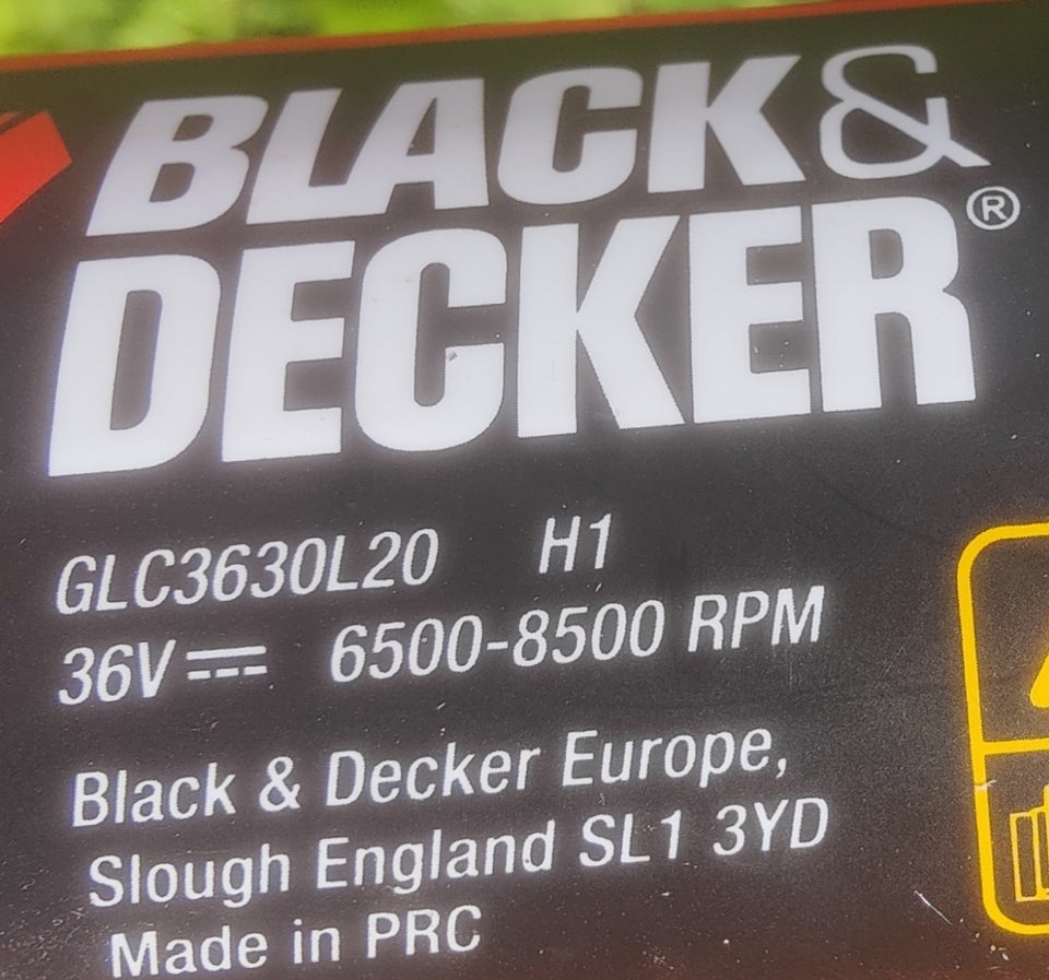 Græstrimmer, BlackDecker 36v