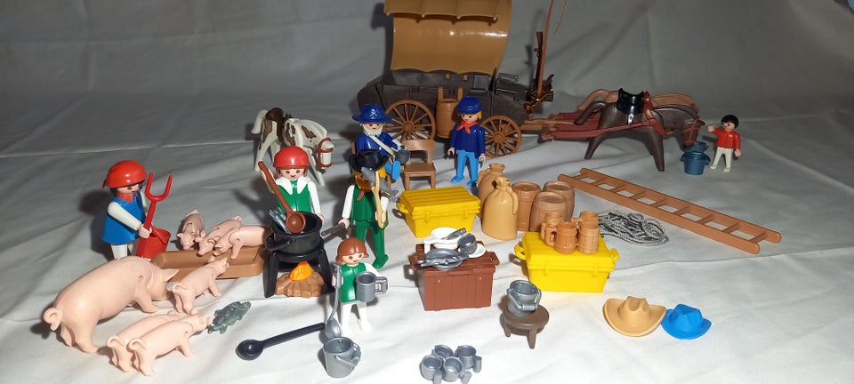 Playmobil, Lejr ved vogn, folk m.m.