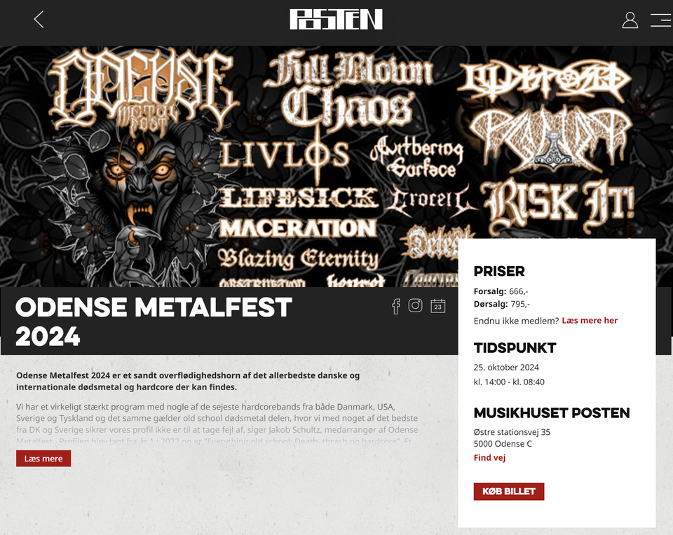 Odense Metalfest 2024: 2024, metal