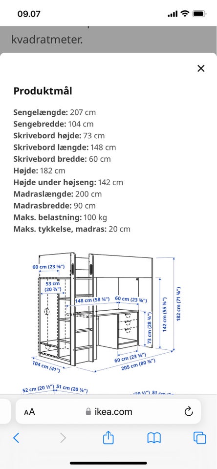 Højseng, Højseng fra småstad