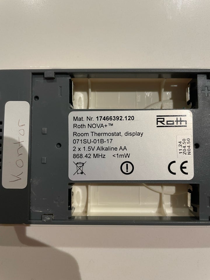 Termostat, Roth Nova+