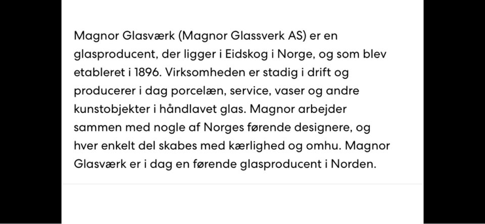 Glas HYACINTGLAS MAGNOR Norsk