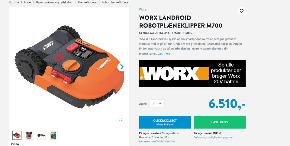 Robotplæneklipper, Worx