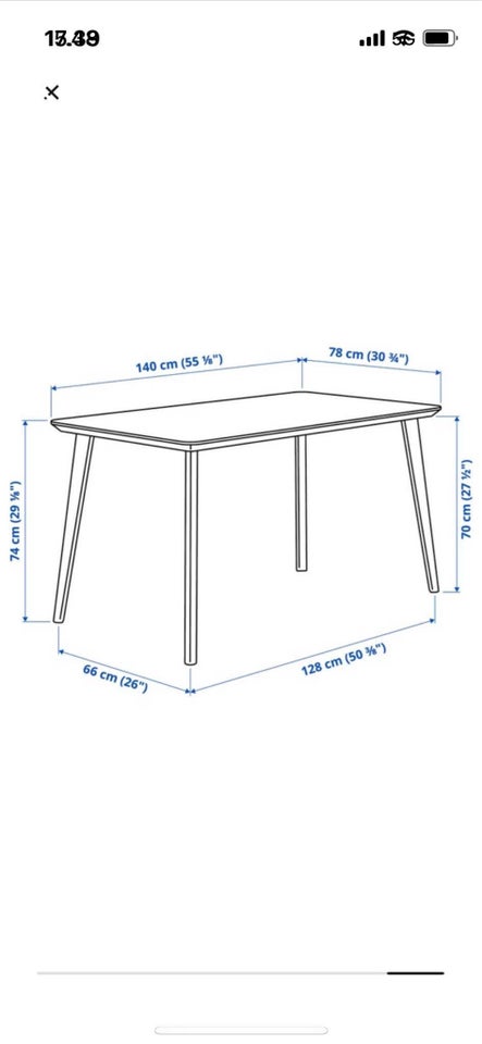 Spisebord, Ikea LISABO