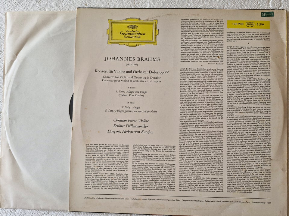 LP, Johannes Brahms,