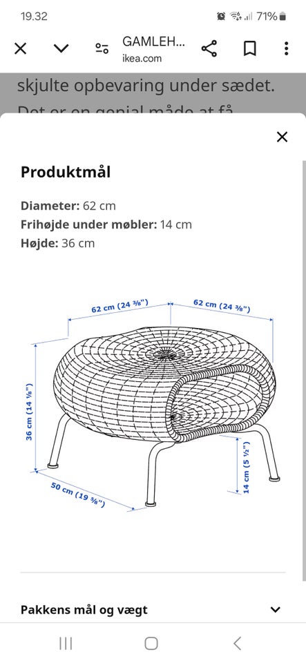 Skammel Fra ikeaI